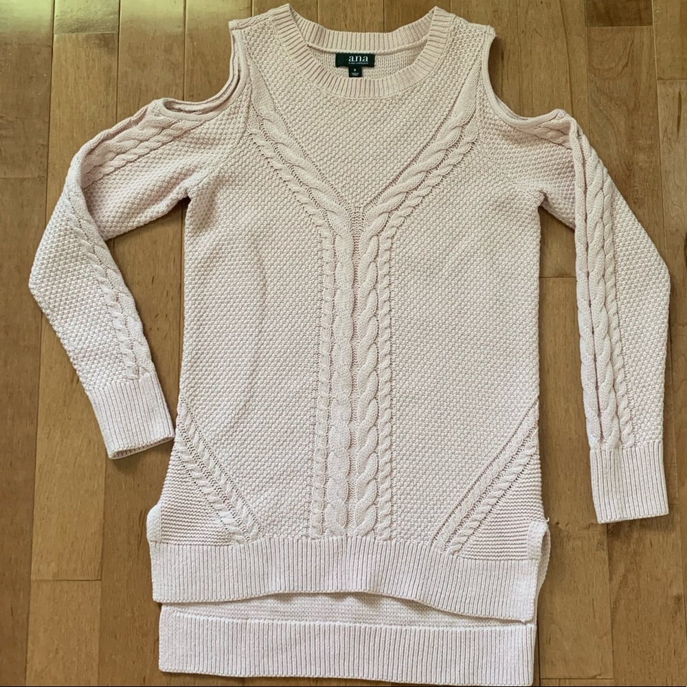 Sweater with peak a boo shoulders